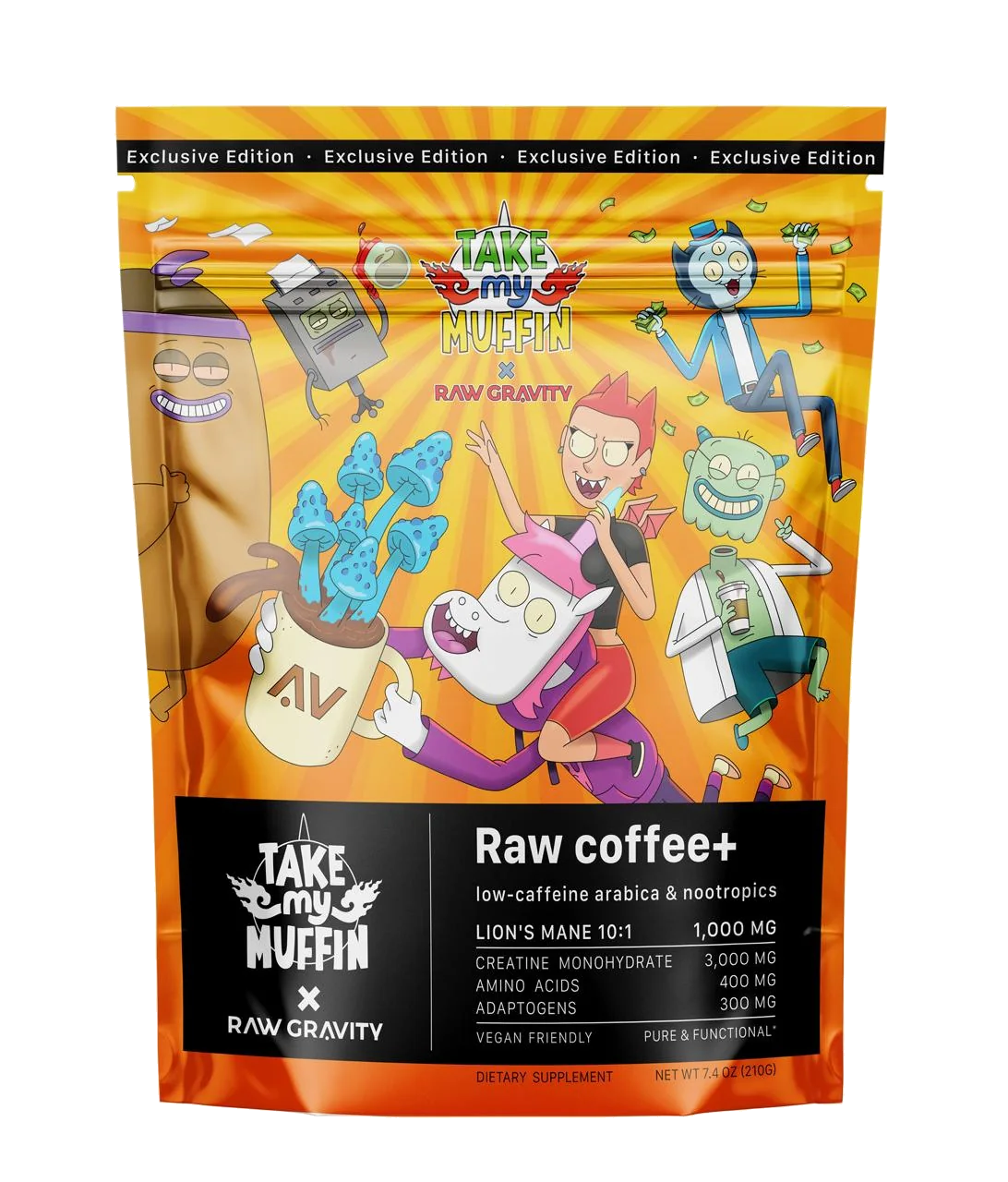 Take My Muffin × Raw Gravity Raw coffee+ Exclusive Edition pack